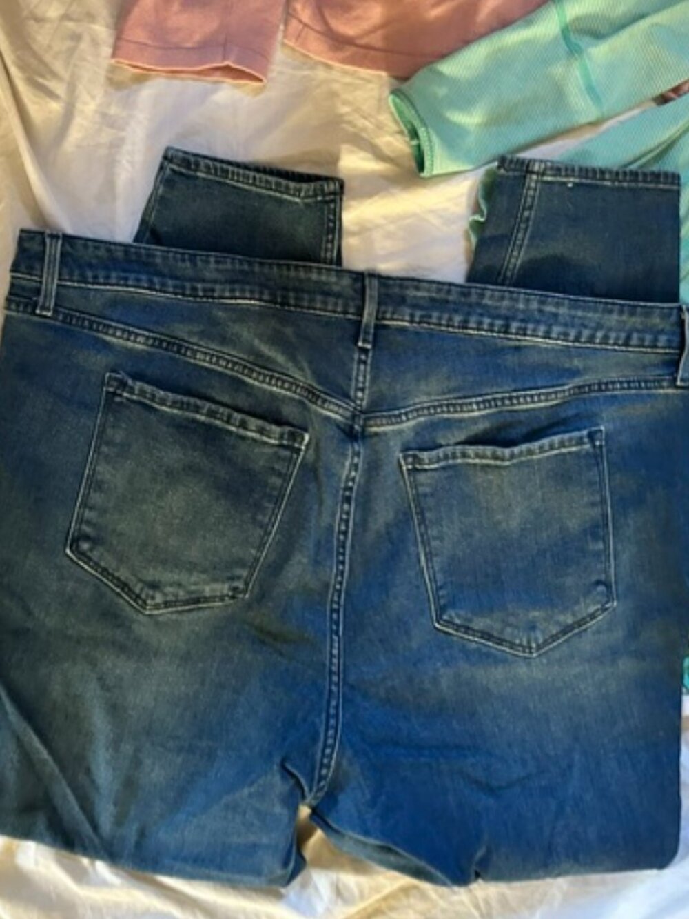 size 22 long tall plus sized stretch blue jeans rockstar denim pants womens